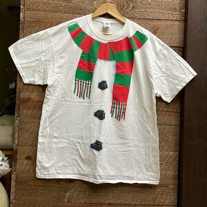 Fruit of the Loom Unisex Snowman Body Christmas Holiday Winter T-Shirt Size XL